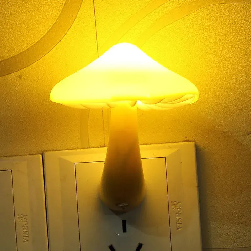 Veilleuse Champignon Prise Capteur de Lumière - Éclairage Pratique