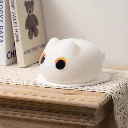 Veilleuse Chat Grand Œil en Silicone pour nuits apaisantes