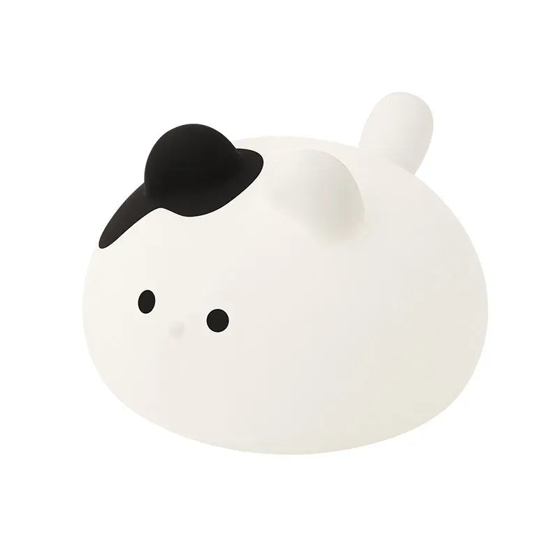 Veilleuse Chat Rond en Silicone Avec Minuteur - Pratique et Mignonne