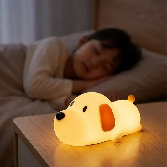 Veilleuse Chiot en Silicone - Compagnon doux pour la nuit