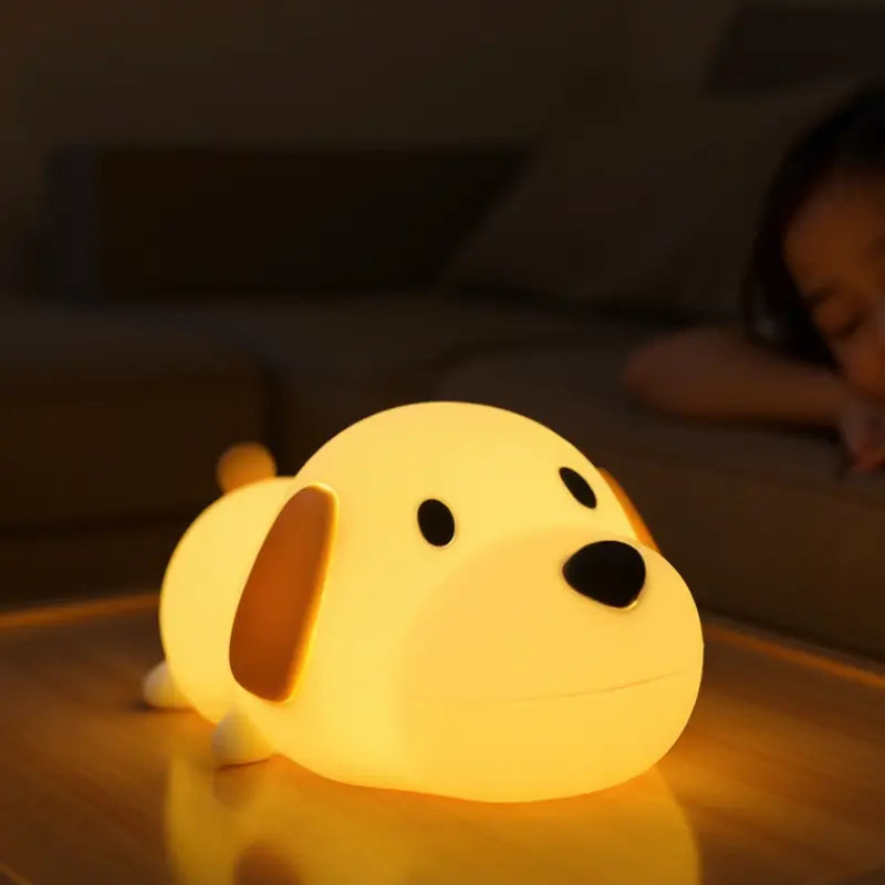 Veilleuse Chiot en Silicone - Compagnon doux pour la nuit