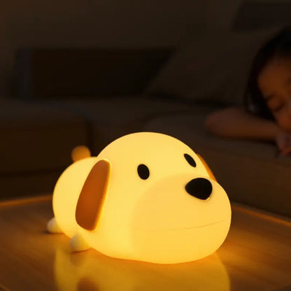 Veilleuse Chiot en Silicone - Compagnon doux pour la nuit