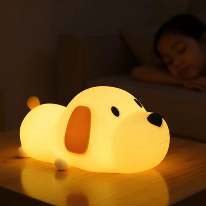 Veilleuse Chiot en Silicone - Compagnon doux pour la nuit