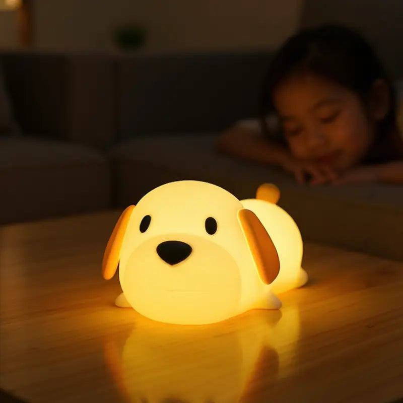 Veilleuse Chiot en Silicone - Compagnon doux pour la nuit