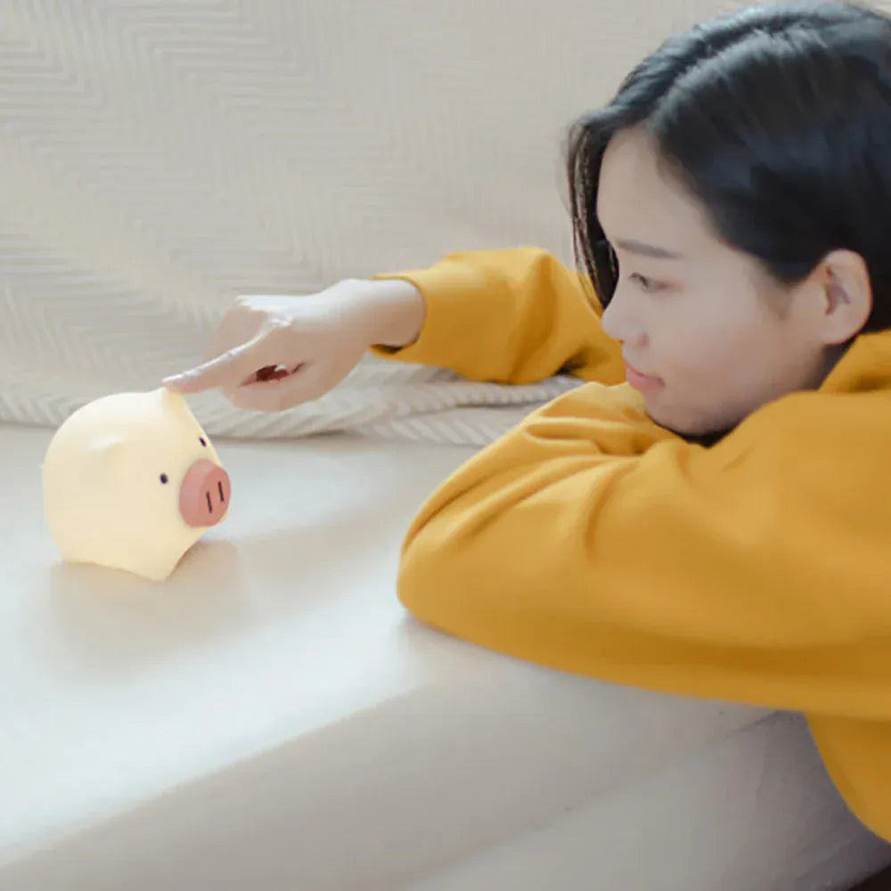 Veilleuse Cochon en Silicone - Douceur et Sécurité pour Enfants