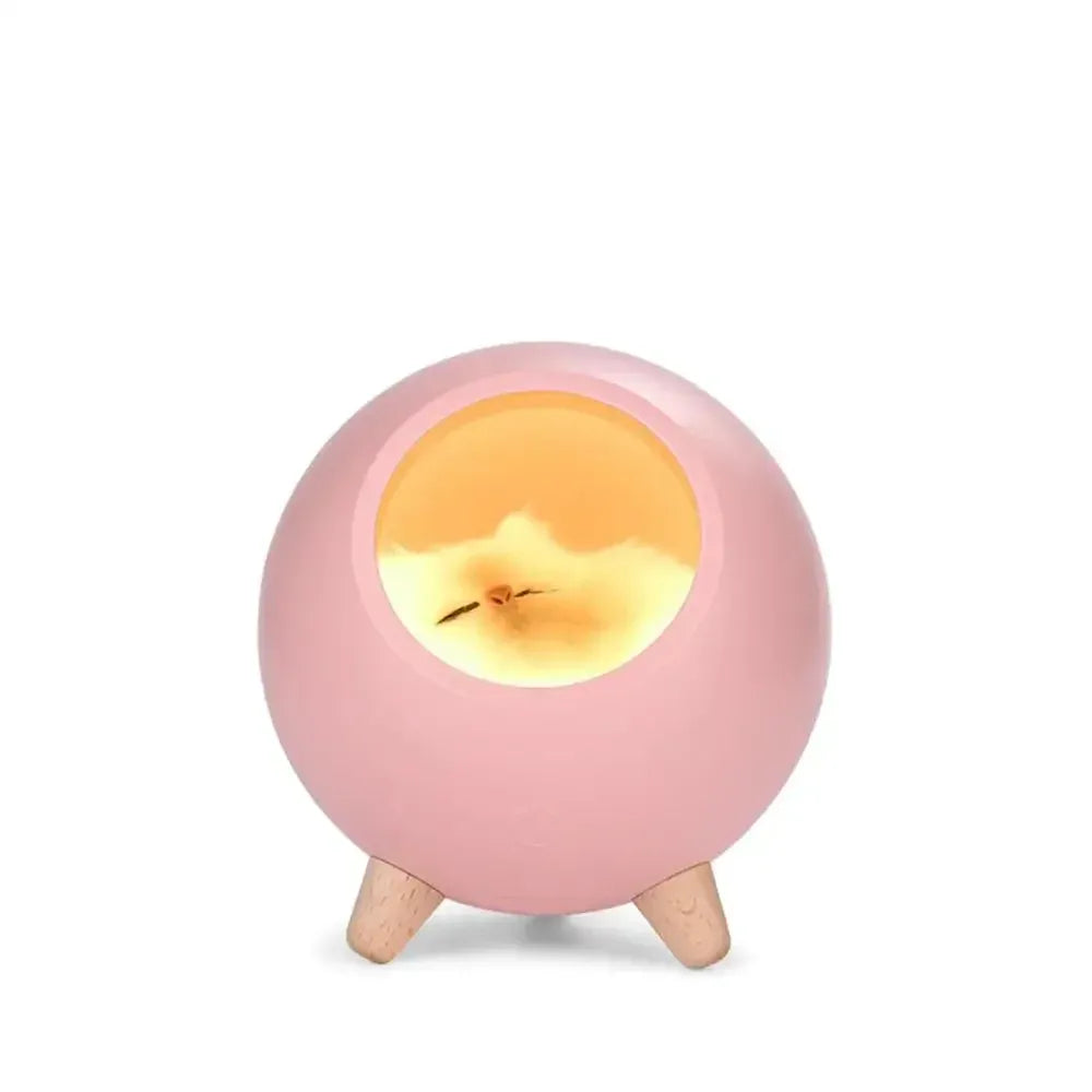 Veilleuse de maison cocon de chat rechargeable, idéale mobile