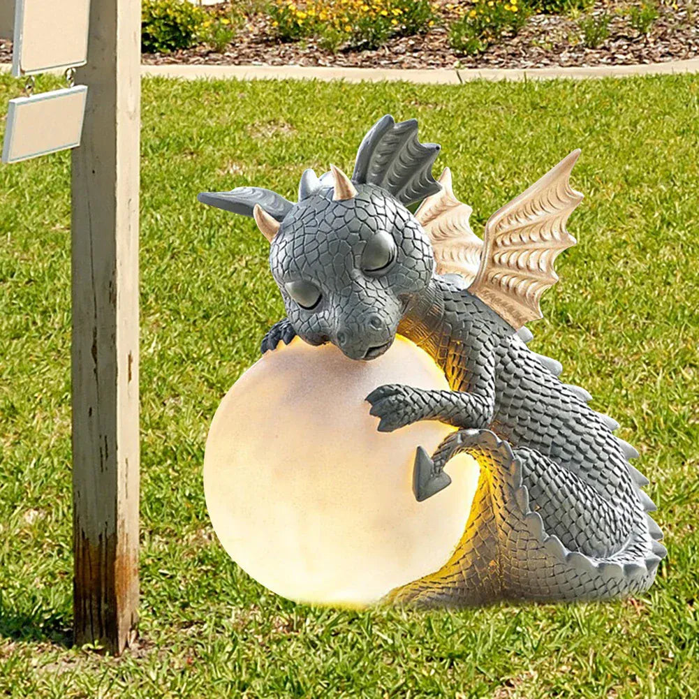 Veilleuse Dragon Endormi Globe LED - Lumière douce pour nuits paisibles