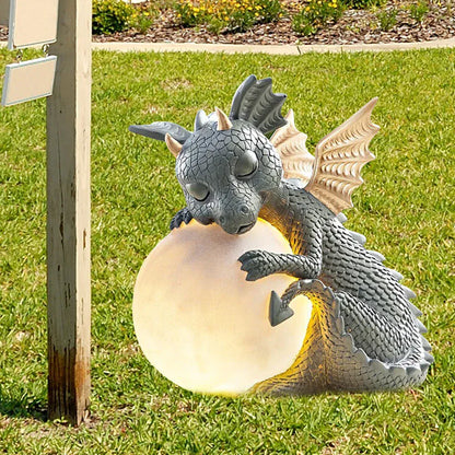Veilleuse Dragon Endormi Globe LED - Lumière douce pour nuits paisibles