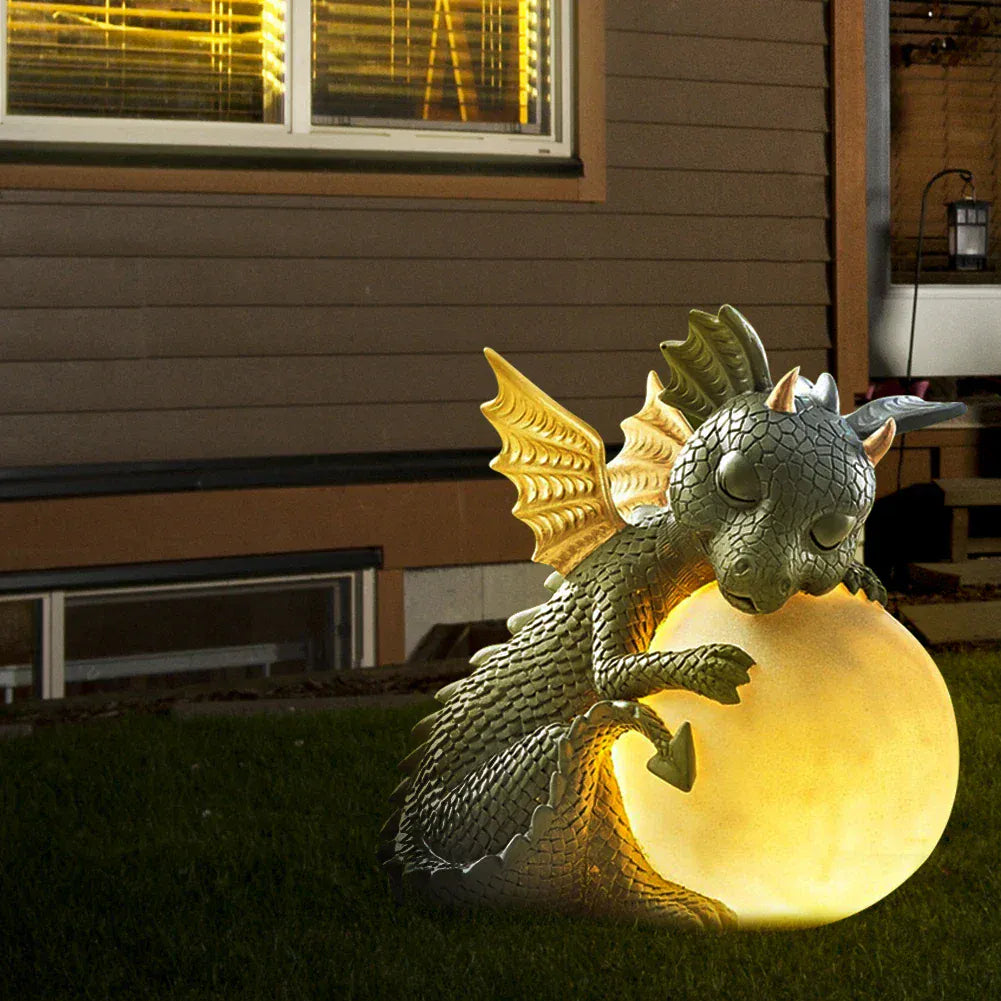 Veilleuse Dragon Endormi Globe LED - Lumière douce pour nuits paisibles