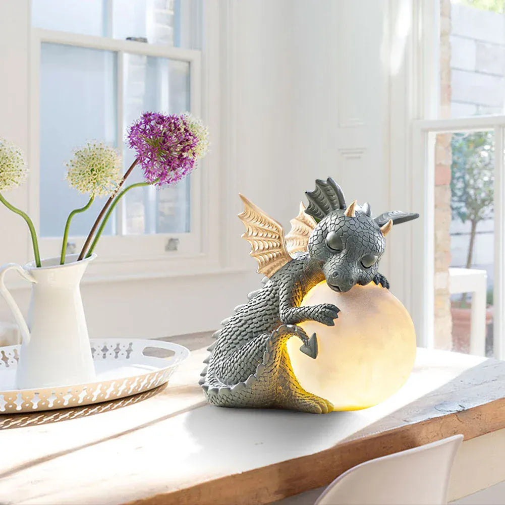 Veilleuse Dragon Endormi Globe LED - Lumière douce pour nuits paisibles