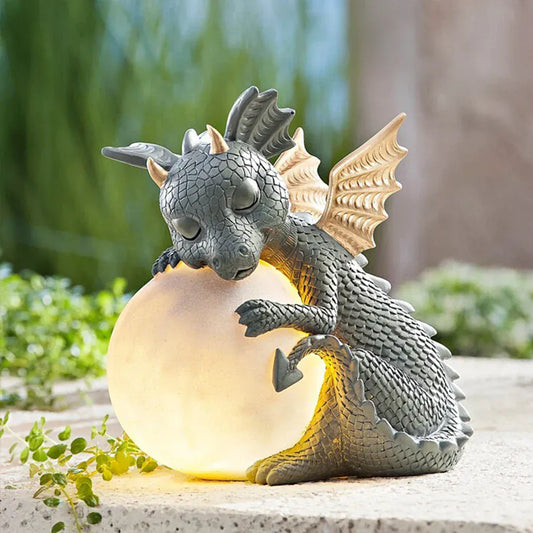 Veilleuse Dragon Endormi Globe LED - Lumière douce pour nuits paisibles
