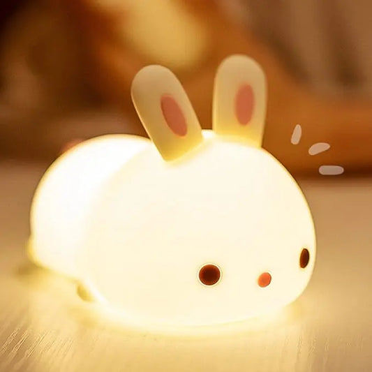 Veilleuse en Forme de Lapin avec Télécommande et Capteur Tactile