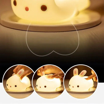 Veilleuse en Forme de Lapin avec Télécommande et Capteur Tactile