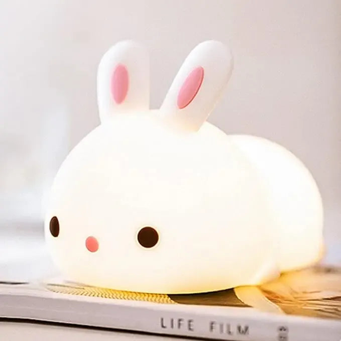 Veilleuse en Forme de Lapin avec Télécommande et Capteur Tactile
