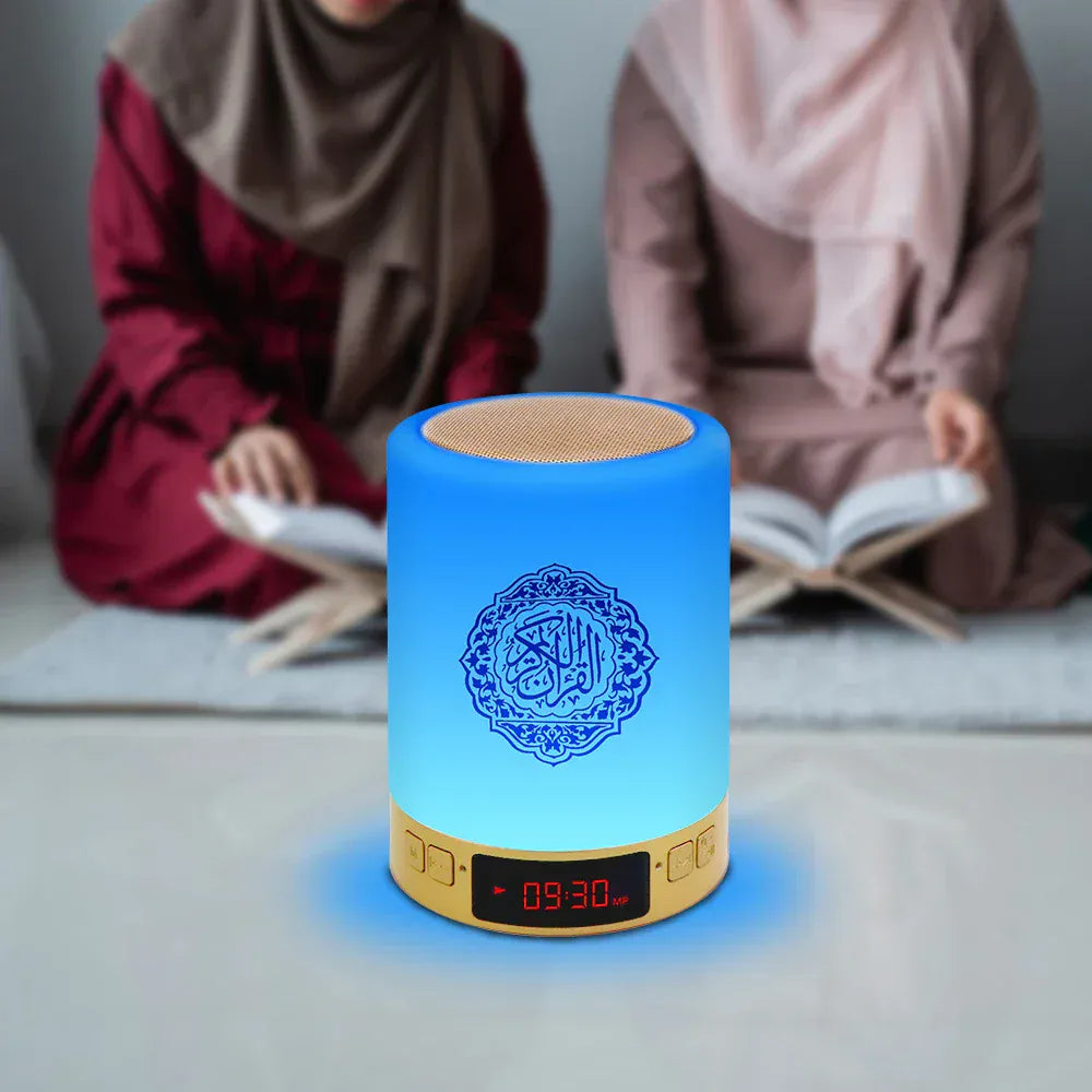 Veilleuse Enceinte Coranique Sans Fil Azan Avec Horloge Télécommande Image