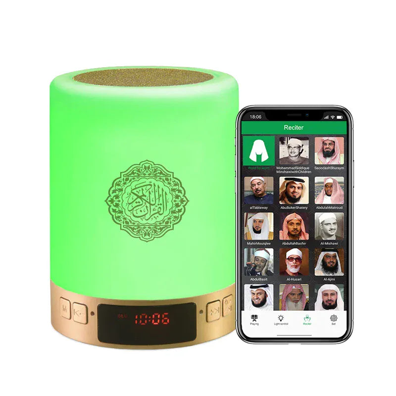 Veilleuse Enceinte Coranique Sans Fil Azan Avec Horloge Télécommande