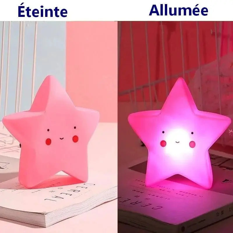 Veilleuse Étoile en Silicone - Douceur et Sécurité pour Bébé