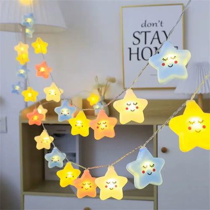 Veilleuse Guirlande Étoiles Colorées USB pour Ambiance Magique