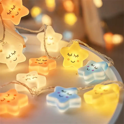 Veilleuse Guirlande Étoiles Colorées USB pour Ambiance Magique