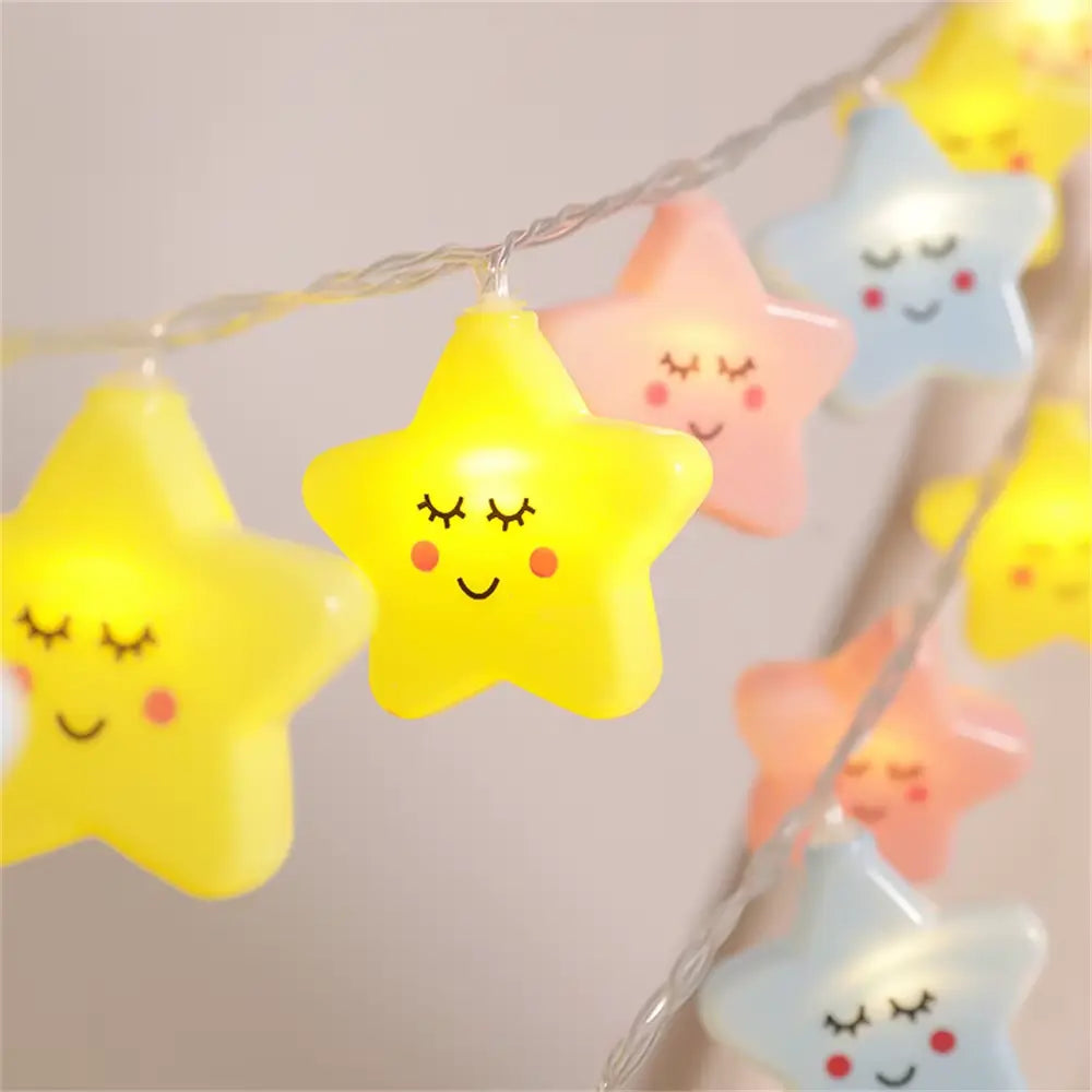 Veilleuse Guirlande Étoiles Colorées USB pour Ambiance Magique