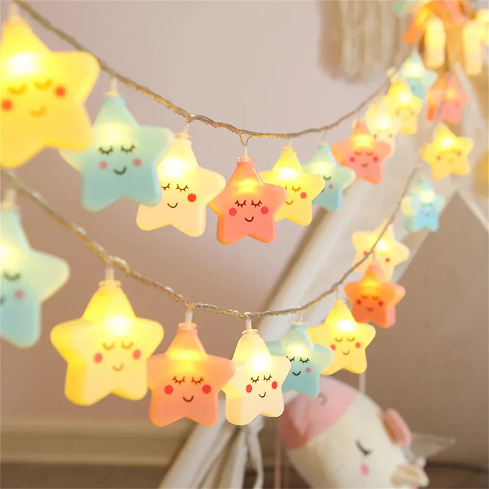 Veilleuse Guirlande Étoiles Colorées USB pour Ambiance Magique
