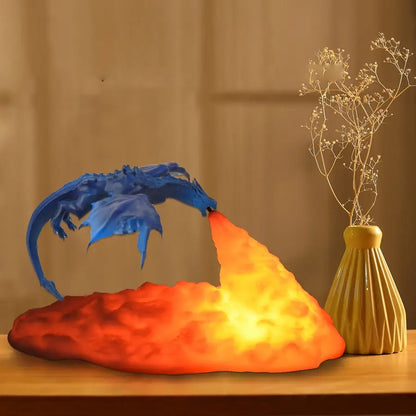 Veilleuse Imprimée en 3D en Forme de Dragon Dinosaure - Unique