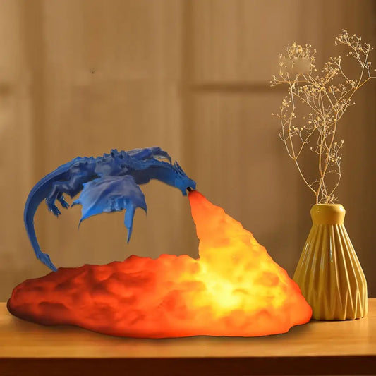 Veilleuse Imprimée en 3D en Forme de Dragon Dinosaure - Unique