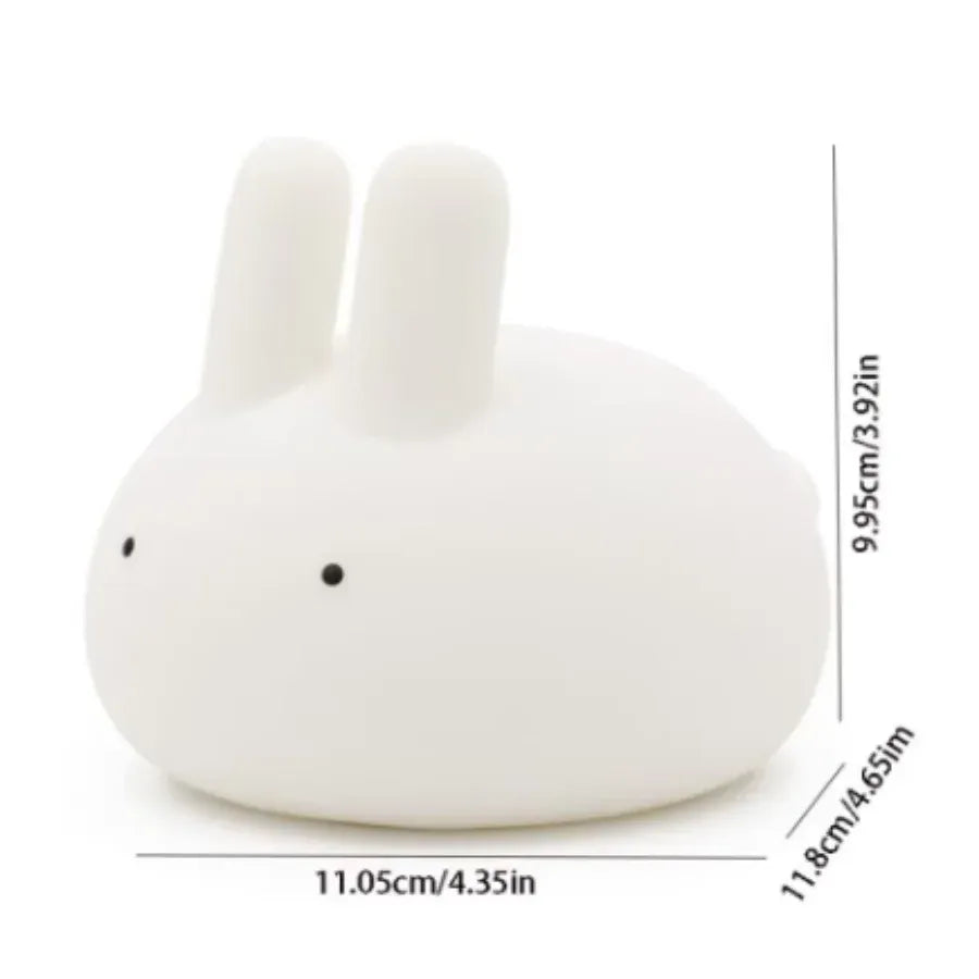 Veilleuse Lapin Minimal en Silicone et Tactile, idéale mobile