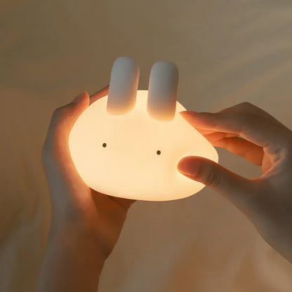 Veilleuse Lapin Minimal en Silicone et Tactile, idéale mobile