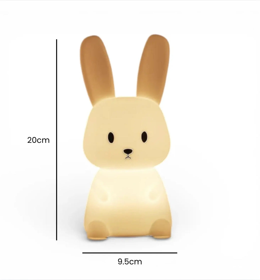 Veilleuse Lapin Pastel en Silicone - Douceur et Sécurité