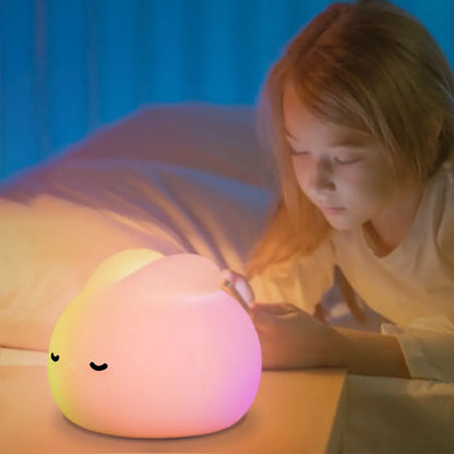 Veilleuse Lapin Rêveur Tactile - Lumière douce pour enfants