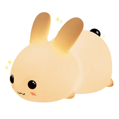 Veilleuse Lapin Tactile et Réglable en Silicone pour Enfants