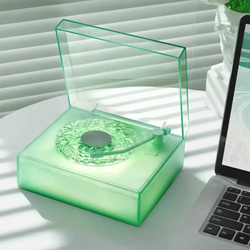 Veilleuse Lecteur Rétro avec Bluetooth et Bruit Blanc, Sommeil Paisible