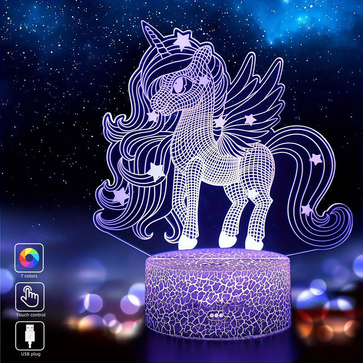 Veilleuse Licorne 3D My Little Pony - Magie et Douceur