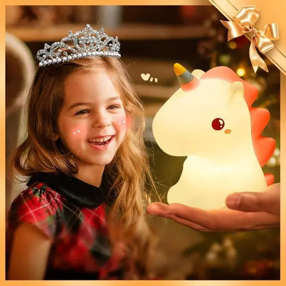 Veilleuse Licorne Mignonne en Silicone Souple et Tactile pour Enfants