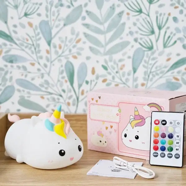 Veilleuse Licorne Télécommandée en Silicone - Magie et Confort
