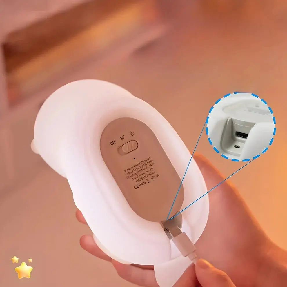 Veilleuse Loutre de Mer en Silicone - Douceur et Sécurité