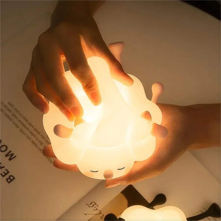 Veilleuse Mouton qui Dort en Silicone - Parfaite pour Enfants