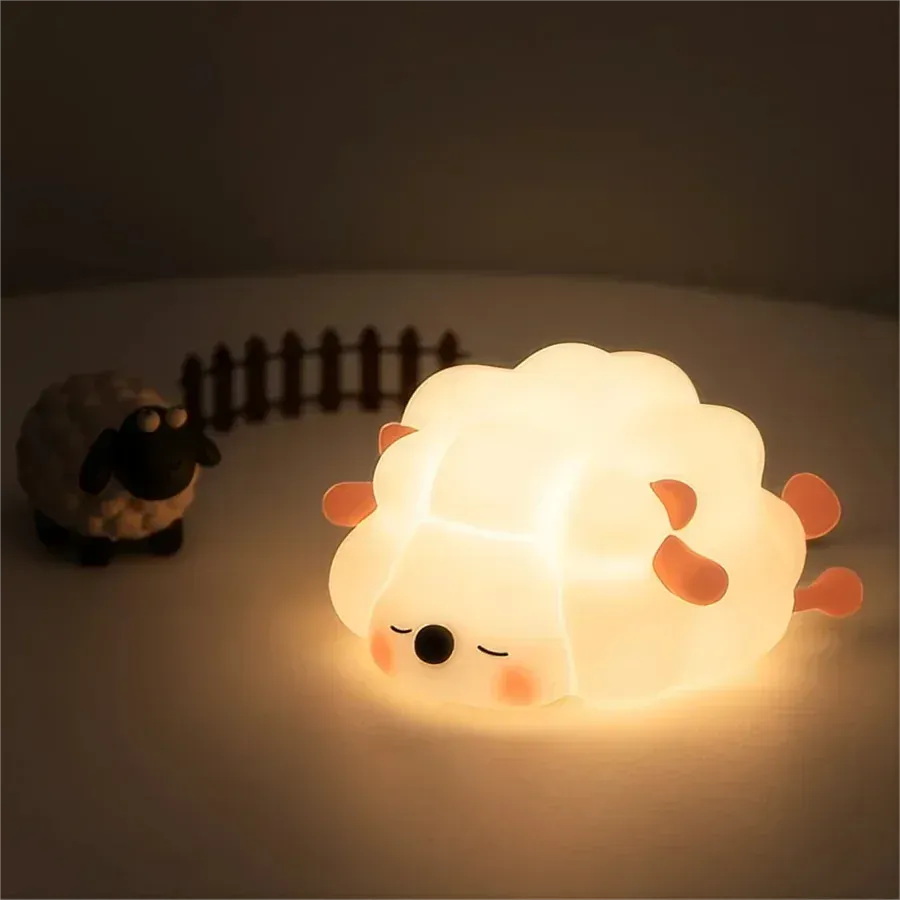 Veilleuse Mouton qui Dort en Silicone - Parfaite pour Enfants