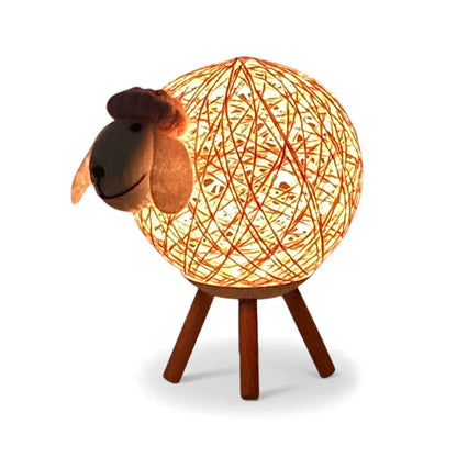 Veilleuse Mouton sur Pieds Bois - Douce Lumière pour Enfants
