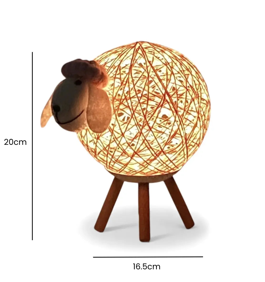 Veilleuse Mouton sur Pieds Bois - Douce Lumière pour Enfants