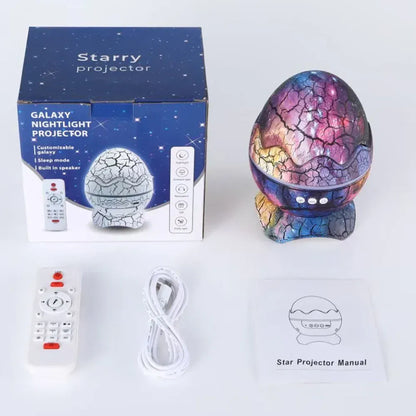 Veilleuse Œuf Dinosaure Projecteur Étoiles avec Télécommande