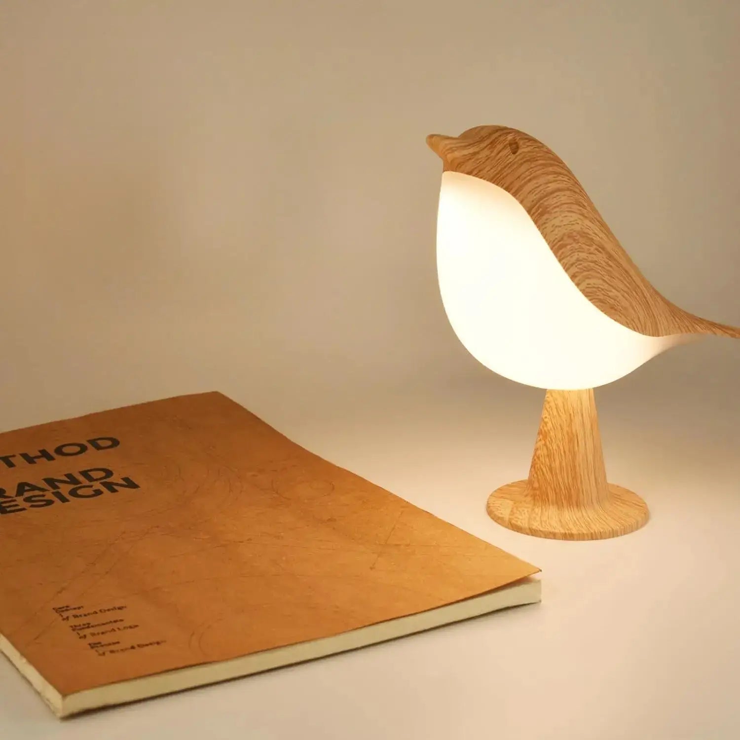 Veilleuse Oiseau en Bois Tactile pour une ambiance douce Image