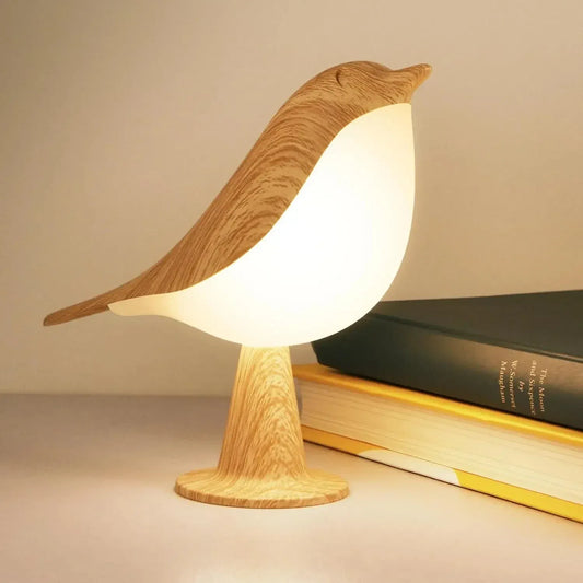 Veilleuse Oiseau en Bois Tactile pour une ambiance douce