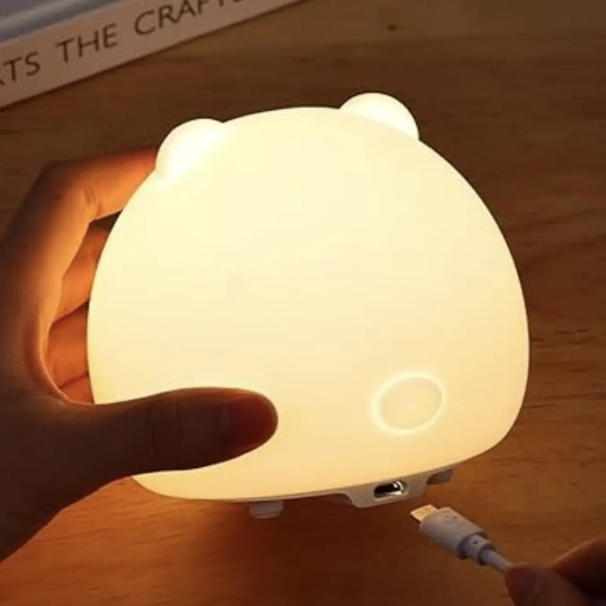 Veilleuse Ours LED Tactile en Silicone - Douceur et Sécurité