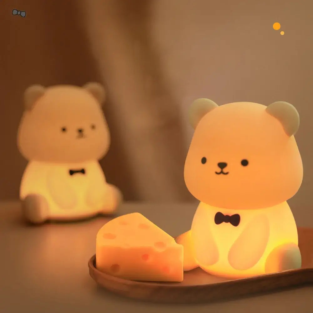 Veilleuse Ourson en Silicone - Douceur et Sécurité pour Bébé