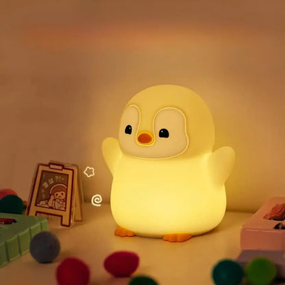 Veilleuse Pingouin en Silicone : Compagnon doux et lumineux