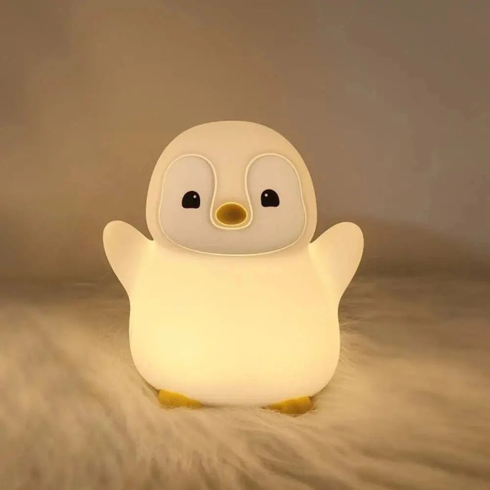 Veilleuse Pingouin en Silicone : Compagnon doux et lumineux