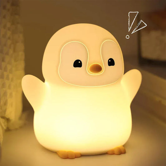 Veilleuse Pingouin en Silicone : Compagnon doux et lumineux