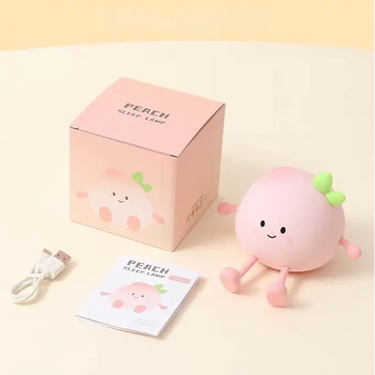 Veilleuse Portable en Forme de Pêche - Éclairage Doux et Mobile